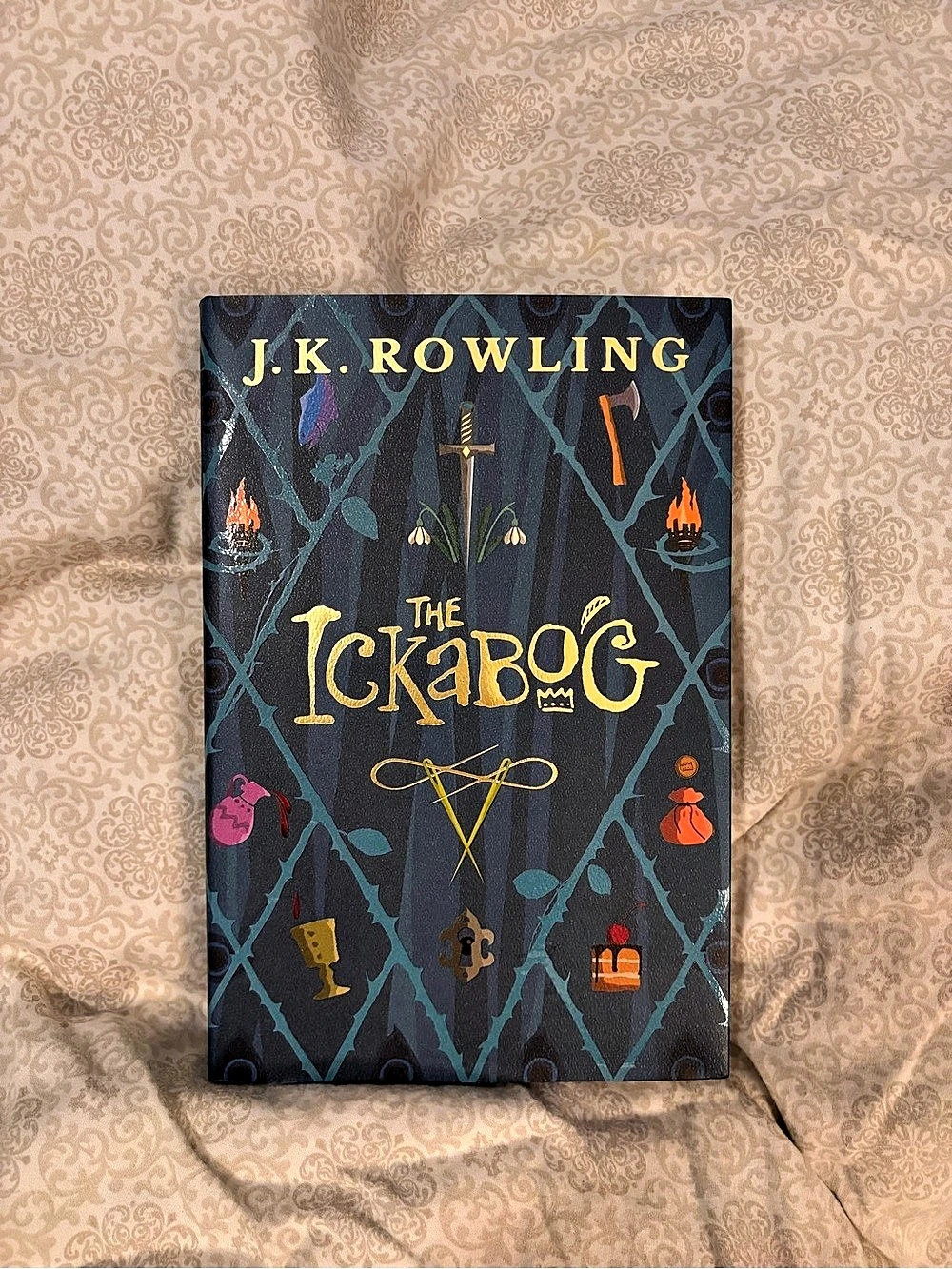 Scholastic The Ickabog Hardcover Book in Blue & Gold